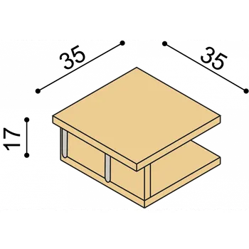 Noční stolek Noční stolek police JELÍNEK DITA / DALILA CINK Buk, Orange