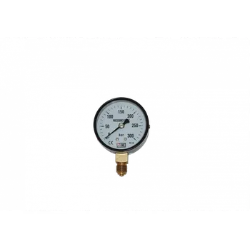 Manometr JTLine 63mm, 300 bar, černý plech, kryt, odchylka 1.6% JTL-6086