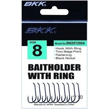Rybářský háček MIKADO BKK-Baitholder s očkem vel.2/0 černý nikl Diamond Series 8ks BN2012004-2/0