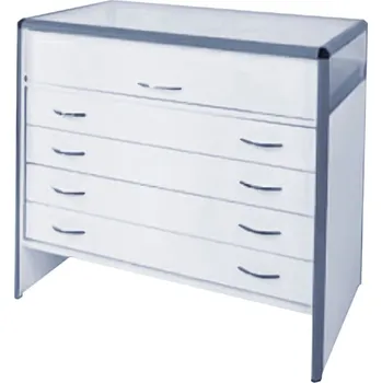 Prodejní regál Wexta Pult prosklený s výsuvným platem a 4 zásuvkami 1000 mm