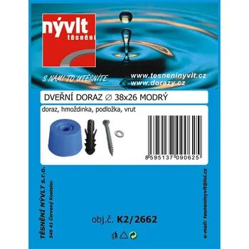 SADA - zarážka velká Ø 38x26 mm MODRÁ - K2/2662