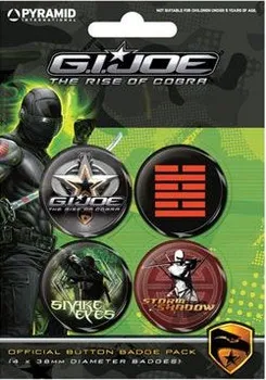 Brož odznaky G.I. Joe Snake Eyes vs Storm Shadow