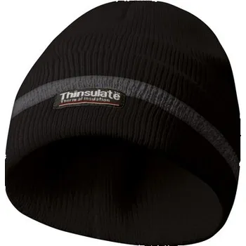 Pokrývka hlavy Zimní reflexní čepice GEBOL, materiál THINSULATE, černá