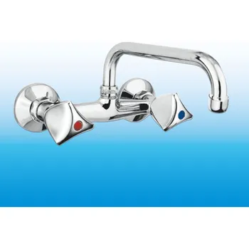 Vodovodní baterie Baterie dřezová stěnová horní ramínko rozteč 1500 mm - SK 01980U-150