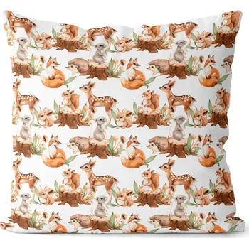 Dekorativní polštářek Polštářek Lesní zvířátka (Velikost: 40 x 40 cm)