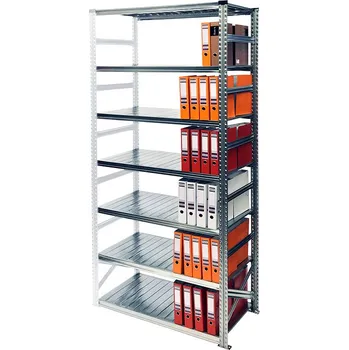 Dílenský regál Wexta Archivní regál na šanony, 3028x1350x600 mm, 8 polic, přídavný
