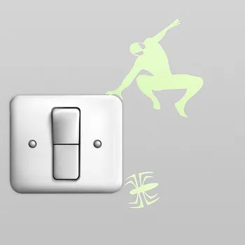 Samolepící dekorace Fosforová samolepka na vypínač "Spider-Man" 10x10 cm