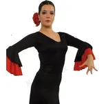 Happy Dance,Halenka s loketními rukávy a kanýry E4563, černá / červená 50