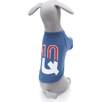 Obleček pro psa Vsepropejska Charles tričko s nápisem pro psa Barva: Modrá, Délka zad (cm): 35, Obvod hrudníku: 43 - 45 cm