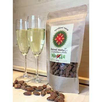 Pečené mandle s meduňkou a chilli, 150 g