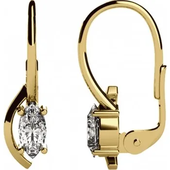 Náušnice Couple, Originální náušnice Stella – žluté zlato se zirkony, 6830220-0-0-1