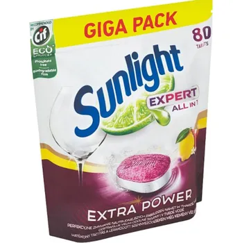Tableta do myčky Sunlight AiO Expert Extra Lemon 80 ks