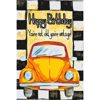 Malování podle čísel - You're not old, you're vintage! Velikost: 40x60cm, Rámování: Pouze srolované plátno
