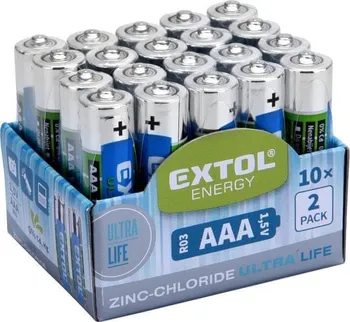 Článková baterie Extol Light AAA 20 ks