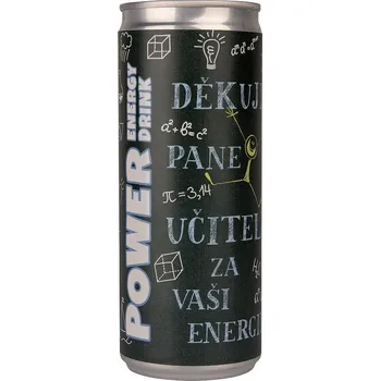 Energetický nápoj Bohemia Gifts Power Energy Drink Děkuji pane učiteli 250 ml