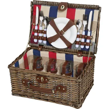 Piknikový koš cilio Lenno pro 4 osoby hnědý