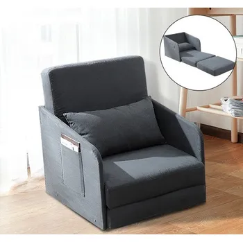 Pohovka Rozkládací křeslo 70 x 74 x 78 cm | šedé