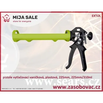 Vytlačovací pistole pistole vytlačovací vaničková, plastová, 225mm, 225mm/310ml