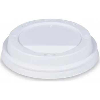 Jednorázové nádobí Víčko vypouklé, bílé (PS) pro Ø 90 mm - XL/L420ml 76294