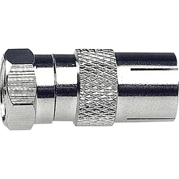 Anténní kabel Axing CFA 1-00 F adaptér na koaxiální kabel Připojení kabelu: IEC zásuvka na koaxiální kabel, F zástrčka 1 ks