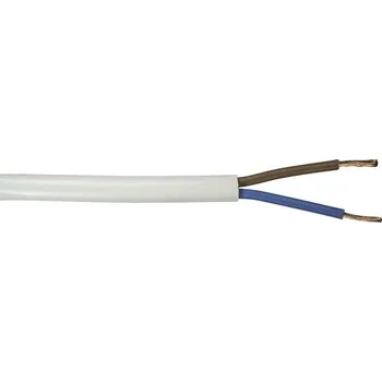 elektrický kabel Silový kabel H03 VV-F 2x0,75 mm² 20 m bílá