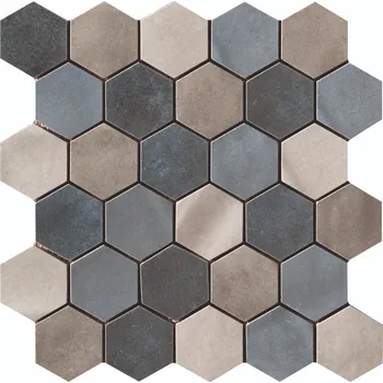 Obklad Mozaika Cir Materia Prima mix blue hexagon 27x27 cm lesk 10699191