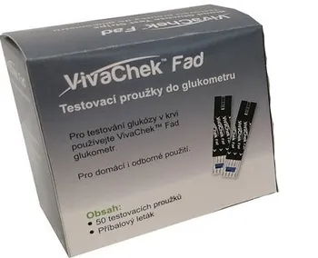 Testovací proužek do glukometru VivaChek Fad Proužky do glukometru 50 ks