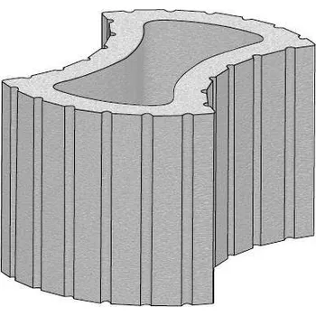 Zahradní obrubník Svahová tvárnice CS-BETON FLORETA 209x500x300 okrová