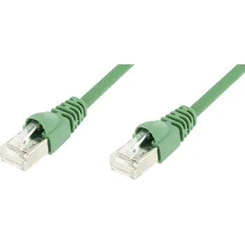 Datový kabel Telegärtner 100008827 RJ45 síťové kabely, propojovací kabely CAT 6A S/FTP 7.50 m zelená samozhášecí, s ochranou, samozhášecí, bez halogenů, UL certifikace 1 ks