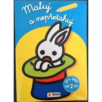 omalovánky Maluj a nepřetahuj - sv.modrá, králik v klobouku - od 2 let