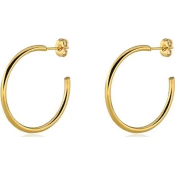 Náušnice Šperky4U Zlacené ocelové náušnice kroužky 30 mm - OPN1805GD-30