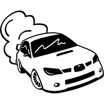 Samolepicí dekorace na vozidlo Samolepka oblaky prachu na auto a motorku, tuning nálepka (5338)