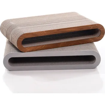 Ekomazlíček SET škrabadel pro kočky PLAY exclusive (2ks) Hloubka škrabadla: 20 cm, Barva: Ořech