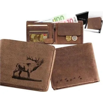 Peněženka Kožená myslivecká peněženka motiv Jelen troubící