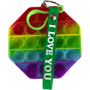 POP IT Pop It antistresová hračka malý osmiúhelník rainbow