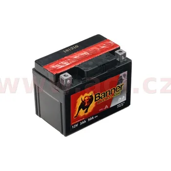 Motobaterie Baterie 12V, YTX4L-BS/YTZ5S-BS, 3Ah, 50A, BANNER Bike Bull AGM 114x71x86