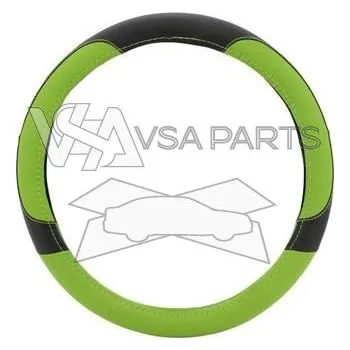 Potah na volant COMPASS Potah volantu COLOR LINE, na průměr 37 - 39 cm, černo-zelený