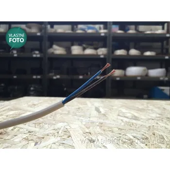 elektrický kabel Kabel CYSY H05VV-F 2x1 bílá PVC izolace slaněné licny ohebný vodič