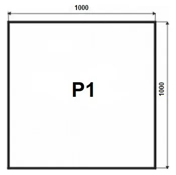 AGC Fenestra Sklo pod kamna P1 - čiré 100x100