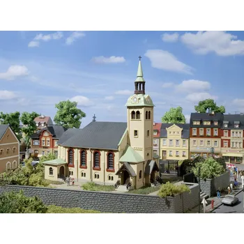 Modelová železnice Auhagen 12229 H0, TT Kostel burza