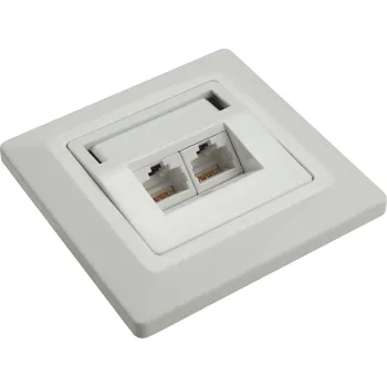Rozvaděč Zásuvka Solarix CAT5E UTP 2 x RJ45 pod omítku bílá 23100091