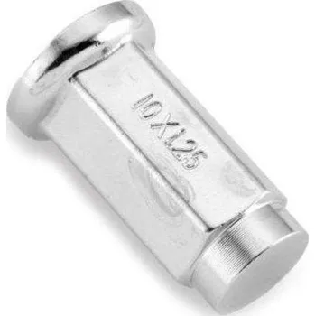 Matice 10mm FLAT CHROME LUG NUT 14mm HEAD BOX OF 16