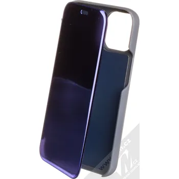Pouzdro na mobilní telefon 1Mcz Clear View flipové pouzdro pro Apple iPhone 12 mini modrá (blue)