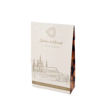 Sušená potravina Pražská čokoláda Mandle v mléčné čokoládě se skořicí 90 g