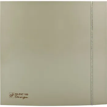 Domácí ventilátor Soler&Palau SILENT 100 CZ DESIGN SWAROVSKI CHAMPAGNE ventilátor - zpětná klapka, kuličková ložiska, tichý chod, čelní panel 100mm