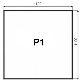AGC Fenestra Sklo pod kamna P1 - kouřové 110x110