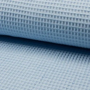 Bavlna vafle světle modrá, š.145