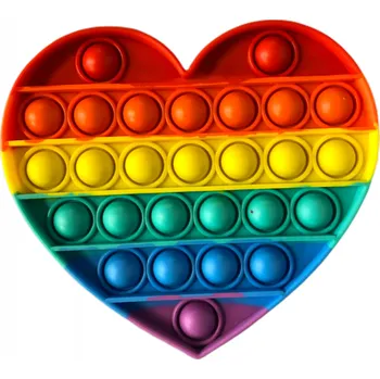 POP IT Pop It antistresová hračka srdce rainbow