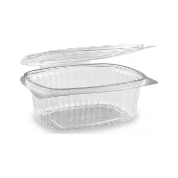 Miska oválná průhledná s víčkem 500 ml (PET) 77805