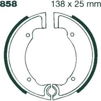 Brzdový komplet EBC 858 brzdové pakny čelisti na motorku